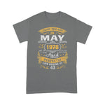 Legends Born In May 1978 43rd Birthday Gifts 43 Years Old Birthday Shirt - Scotstee Shop