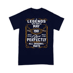 Legends Born In May 1981 Funny 40th Birthday T Shirts Gift 40 Years Old Birthday Shirt - Scotstee Shop