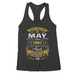 Legends Born In May 1991 Over 30th Birthday Party Over 30 Years Old Women's Tank Top - Scotstee Shop