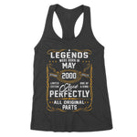 Legends Born In May 2000 21st Birthday Gift 21 Years Old Women's Tank Top - Scotstee Shop