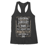 Legends Born January 1989 Awesome Birthday Gift Women's Tank Top - Scotstee Shop