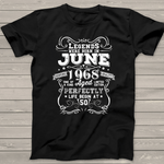 Legends Born June 1968 Years Old Awesome Birthday Gifts Birthday Shirt - Scotstee Shop