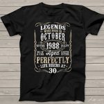 Legends Born October 1988 Awesome Birthday Gift Birthday Shirt - Scotstee Shop