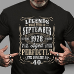Legends Born September 1978 Awesome Birthday Gift Birthday Shirt - Scotstee Shop