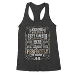 Legends Born September 1978 Awesome Birthday Gift Women's Tank Top - Scotstee Shop