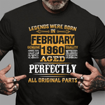 Legends February 1960s Birthday Gifts Birthday Shirt - Scotstee Shop