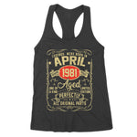 Legends Were Born In April 1981 Years Old Birthday Gift Women's Tank Top - Scotstee Shop