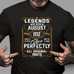 Legends Were Born In August 1952 69th Birthday Gifts Birthday Shirt - Scotstee Shop