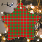 Lennox Tartan Ornament Star Ornament, Christmas Star Decorations, ceramic ornament, Plaid Star Ceramic Ornament, Christmas Ornament Decorations Gift