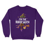 Leopard And Buffalo Plaid I'm The Nurse Witch Halloween Womens Halloween Sweatshirts, Halloween Sweatshirt Plus Size - Scotstee Shop