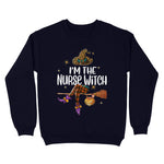 Leopard And Buffalo Plaid I'm The Nurse Witch Halloween Womens Halloween Sweatshirts, Halloween Sweatshirt Plus Size - Scotstee Shop