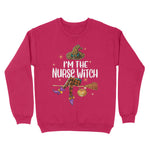 Leopard And Buffalo Plaid I'm The Nurse Witch Halloween Womens Halloween Sweatshirts, Halloween Sweatshirt Plus Size - Scotstee Shop