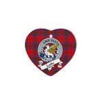Leslie Earl of Rothes Scottish Clan Badge Plaid Christmas Ornaments Gift Heart Ornament Leslie Earl of Rothes Clan Tartan Ornaments, Plaid Ornament, christmas Ornament, plaid christmas ornament