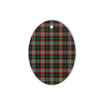 Lindsay Hunting Tartan Oval Ornaments, Christmas Tree Ornament, Plaid Christmas Ornaments, Ceramic Oval Christmas Tree Decoration, Tartan Oval Ornaments, Christmas Tree Ornament, Plaid Christmas Ornaments, Ceramic Oval Christmas Tree Decoration