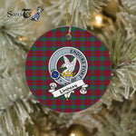 Lindsay Scottish Clan Badge Plaid Ornament Gift. Christmas Tree Ornament Lindsay Clan Tartan Ornament Great Christmas Ornaments Gift - Scotstee Shop