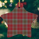 Lindsay Weathered Tartan Ornament Star Ornament, Christmas Star Decorations, ceramic ornament, Plaid Star Ceramic Ornament, Christmas Ornament Decorations Gift