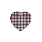 Little Dress Tartan Heart Ornaments, Christmas Tree Ornament, Plaid Christmas Ornaments, Ceramic Heart Christmas Tree Decoration, Christmas Ornament, Plaid Ornament, Tartan Ornament, Buffalo Plaid Ornament