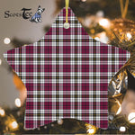 Little Dress Tartan Ornament Star Ornament, Christmas Star Decorations, ceramic ornament, Plaid Star Ceramic Ornament, Christmas Ornament Decorations Gift