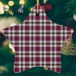 Little Dress Tartan Ornament Star Ornament, Christmas Star Decorations, ceramic ornament, Plaid Star Ceramic Ornament, Christmas Ornament Decorations Gift