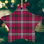 Little Tartan Ornament Star Ornament, Christmas Star Decorations, ceramic ornament, Plaid Star Ceramic Ornament, Christmas Ornament Decorations Gift