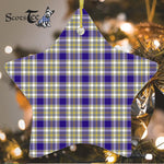 Livingstone Dress Tartan Ornament Star Ornament, Christmas Star Decorations, ceramic ornament, Plaid Star Ceramic Ornament, Christmas Ornament Decorations Gift