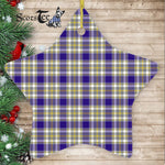 Livingstone Dress Tartan Ornament Star Ornament, Christmas Star Decorations, ceramic ornament, Plaid Star Ceramic Ornament, Christmas Ornament Decorations Gift