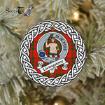 Livingstone Tartan Ornament,  ceramic ornament, personalized christmas ornaments, christmas tree ornaments, christmas door decorations, Plaid Ornament, Tartan Ceramic Ornament