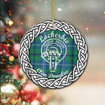 Lockerbie Tartan Ornament,  ceramic ornament, personalized christmas ornaments, christmas tree ornaments, christmas door decorations, Plaid Ornament, Tartan Ceramic Ornament