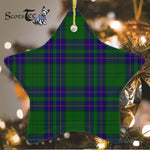 Lockhart Modern Tartan Ornament Star Ornament, Christmas Star Decorations, ceramic ornament, Plaid Star Ceramic Ornament, Christmas Ornament Decorations Gift