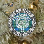 Lockhart Scottish Clan Tartan Crest Badge Old Plaid Ornament Gift. Christmas Tree Ornament Tartan Ornament Great Christmas Ornaments Gift - Scotstee Shop