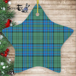 Lockhart Tartan Ornament Star Ornament, Christmas Star Decorations, ceramic ornament, Plaid Star Ceramic Ornament, Christmas Ornament Decorations Gift