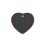 Logan Tartan Heart Ornaments, Christmas Tree Ornament, Plaid Christmas Ornaments, Ceramic Heart Christmas Tree Decoration, Christmas Ornament, Plaid Ornament, Tartan Ornament, Buffalo Plaid Ornament