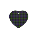 Lumsden Hunting Tartan Heart Ornaments, Christmas Tree Ornament, Plaid Christmas Ornaments, Ceramic Heart Christmas Tree Decoration, Christmas Ornament, Plaid Ornament, Tartan Ornament, Buffalo Plaid Ornament