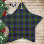 Lumsden Hunting Tartan Ornament Star Ornament, Christmas Star Decorations, ceramic ornament, Plaid Star Ceramic Ornament, Christmas Ornament Decorations Gift