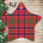 Lumsden Modern Tartan Ornament Star Ornament, Christmas Star Decorations, ceramic ornament, Plaid Star Ceramic Ornament, Christmas Ornament Decorations Gift