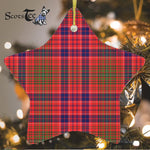 Lumsden Modern Tartan Ornament Star Ornament, Christmas Star Decorations, ceramic ornament, Plaid Star Ceramic Ornament, Christmas Ornament Decorations Gift