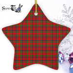 Lumsden Of Kintore Tartan Ornament Star Ornament, Christmas Star Decorations, ceramic ornament, Plaid Star Ceramic Ornament, Christmas Ornament Decorations Gift
