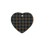 Lyle Tartan Heart Ornaments, Christmas Tree Ornament, Plaid Christmas Ornaments, Ceramic Heart Christmas Tree Decoration, Christmas Ornament, Plaid Ornament, Tartan Ornament, Buffalo Plaid Ornament