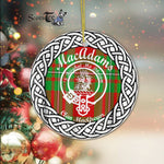 MacAdams Tartan Ornament,  ceramic ornament, personalized christmas ornaments, christmas tree ornaments, christmas door decorations, Plaid Ornament, Tartan Ceramic Ornament