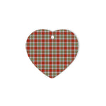 MacAlister Dress Tartan Heart Ornaments, Christmas Tree Ornament, Plaid Christmas Ornaments, Ceramic Heart Christmas Tree Decoration, Christmas Ornament, Plaid Ornament, Tartan Ornament, Buffalo Plaid Ornament