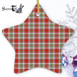MacAlister Dress Tartan Ornament Star Ornament, Christmas Star Decorations, ceramic ornament, Plaid Star Ceramic Ornament, Christmas Ornament Decorations Gift