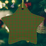MacAlister Of Glenbarr Hunting Tartan Ornament Star Ornament, Christmas Star Decorations, ceramic ornament, Plaid Star Ceramic Ornament, Christmas Ornament Decorations Gift