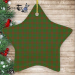MacAlister Of Glenbarr Hunting Tartan Ornament Star Ornament, Christmas Star Decorations, ceramic ornament, Plaid Star Ceramic Ornament, Christmas Ornament Decorations Gift