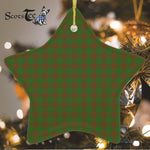MacAlister Of Glenbarr Hunting Tartan Ornament Star Ornament, Christmas Star Decorations, ceramic ornament, Plaid Star Ceramic Ornament, Christmas Ornament Decorations Gift
