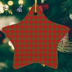 MacAlister Of Glenbarr Tartan Ornament Star Ornament, Christmas Star Decorations, ceramic ornament, Plaid Star Ceramic Ornament, Christmas Ornament Decorations Gift