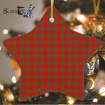 MacAlister Of Glenbarr Tartan Ornament Star Ornament, Christmas Star Decorations, ceramic ornament, Plaid Star Ceramic Ornament, Christmas Ornament Decorations Gift