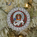 MacAlister Tartan Ornament,  ceramic ornament, personalized christmas ornaments, christmas tree ornaments, christmas door decorations, Plaid Ornament, Tartan Ceramic Ornament