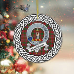 MacAlister Tartan Ornament,  ceramic ornament, personalized christmas ornaments, christmas tree ornaments, christmas door decorations, Plaid Ornament, Tartan Ceramic Ornament