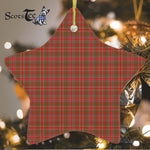 MacAlister Tartan Ornament Star Ornament, Christmas Star Decorations, ceramic ornament, Plaid Star Ceramic Ornament, Christmas Ornament Decorations Gift