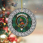 MacAlpine Tartan Ornament,  ceramic ornament, personalized christmas ornaments, christmas tree ornaments, christmas door decorations, Plaid Ornament, Tartan Ceramic Ornament